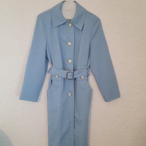 Sears brand, vintage powder blue trench coat. Size Medium (M)